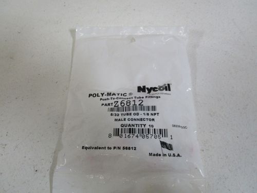LOT OF 10 NYCOIL MALE CONNECTOR Z6812 *NEW IN FACTORY BAG*