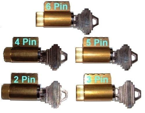 PRACTICE LOCK SET, 2,3,4,5 &amp; 6 PIN, LOCKSMITH TRAINING, PICK BRASS LOCKS