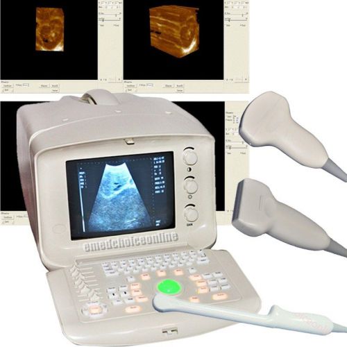3d portable diagnostic ultrasound scanner + convex+ linear+transvaginal 3 probes for sale