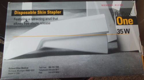 Full Box of (6-six) Reflex One Sterile skin stapler 35 staples WIDE Model 8535