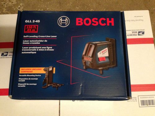 Bosch GLL 2-45 Self-Leveling Long-Range Cross-line Laser NEW GLL2-45 0601063115