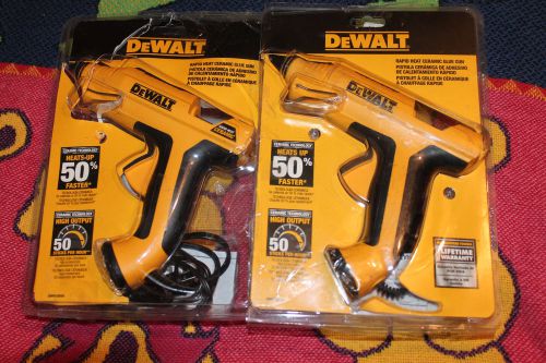 LOT OF 2 DEWALT Rapid Trigger Fold-Out Stand Heat Ceramic Glue Gun DWHTGR50