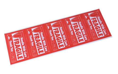 100x FRAGILE sticker handle with care Adhesive Warning Label / 101mm*60mm