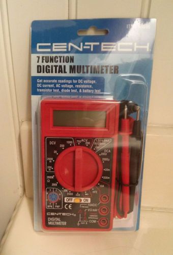 Cen-Tech 7 Function Digital Multimeter 69096 Electrical Test Meter NEW