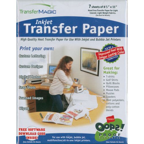 Ink jet transfer paper 8.5&#034;x11&#034; 7/pkg- for sale