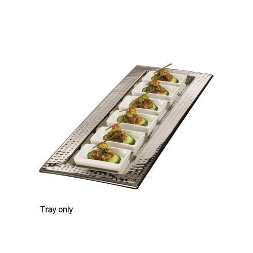 American Metalcraft HMRT247 Rectangular Hammered S/S 23.75 In. Platter