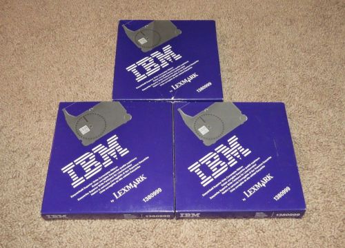 Lot of 3 IBM by Lexmark 1380999 Superior Write Correctable Ribbons Easystrike