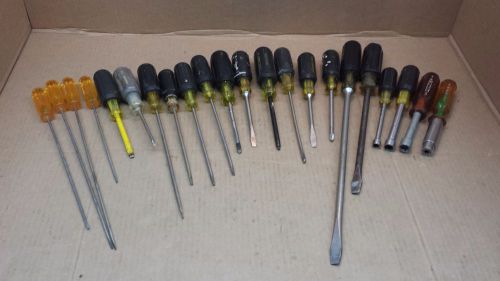 Lot of 22 Mixed Xcelite/Klein/Crescent Mixed Size Nut-drivers Screwdrivers
