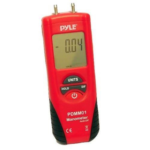 Pyle pdmm01 digital manometer with 11 units of measure lcd backlit dual display for sale
