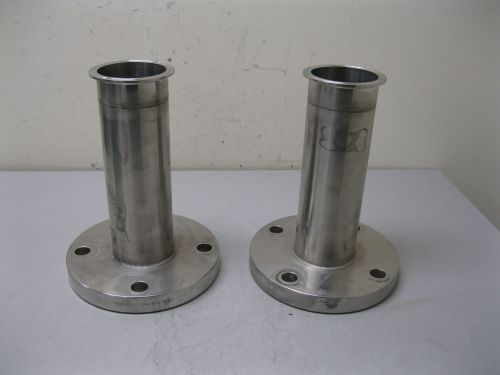 Lot (2) 3&#034; 150# flange x 3&#034; tri-clamp adapter h7 (1907) for sale