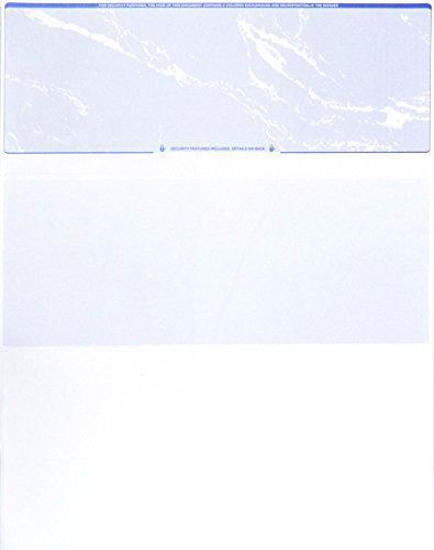 Blank Checks Paper stock - Check on Top - Sky Blue 500 Count NEW - FREE SHIPPING