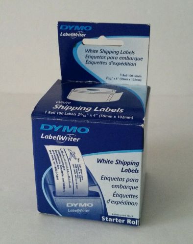 NIP DYMO White Shipping Labels Starter 1 Roll 100 Labels