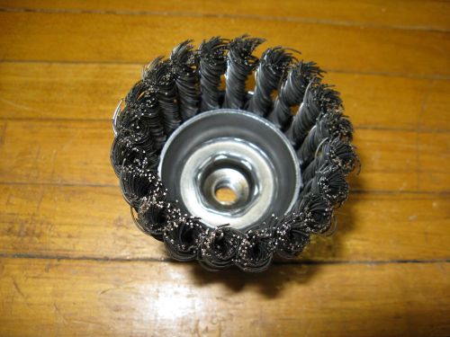 Weiler Mighty Mite 2 3/4&#034; Cup Twisted Brush - 3/8&#034; dia. - 24 UNF - 9514B Makita