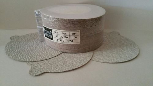5&#034; psa high quality adhesive backed  150 grit discs (sold in packs of 100) for sale