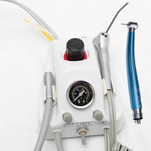 Dental Portable Turbine Unit Fit Compressor w/ Colorful push button handpiece 4H