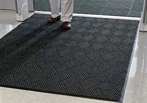 New 6ft x 8ft waterhog eco premier diamond indoor/outdoor mat rug *(black)* for sale