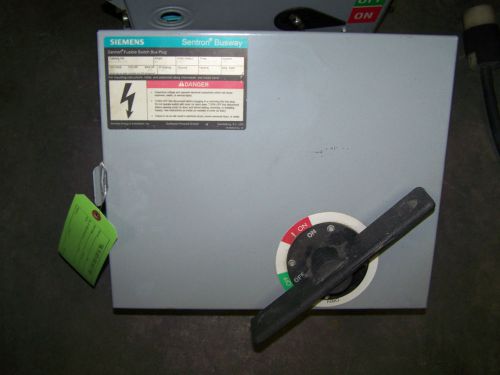 SIEMENS SXID4610 SENTRON FUSED BUS PLUG SWITCH---30 AMP 600 VOLT