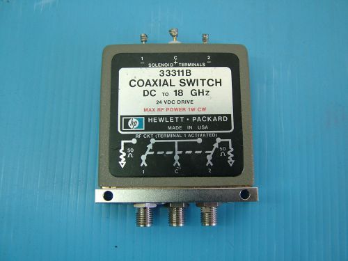 DC - 18GHz Coaxial Switch RF HP33311B , Isolation 90dB ,  1W