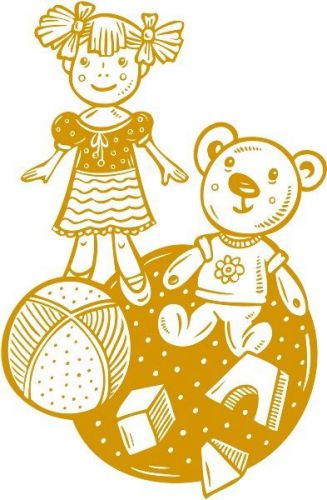 30 Custom Gold Toy Art Personalized Address Labels