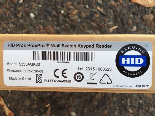 HID PROX PRO wall switch keypad reader 5355agk00 (brand new)