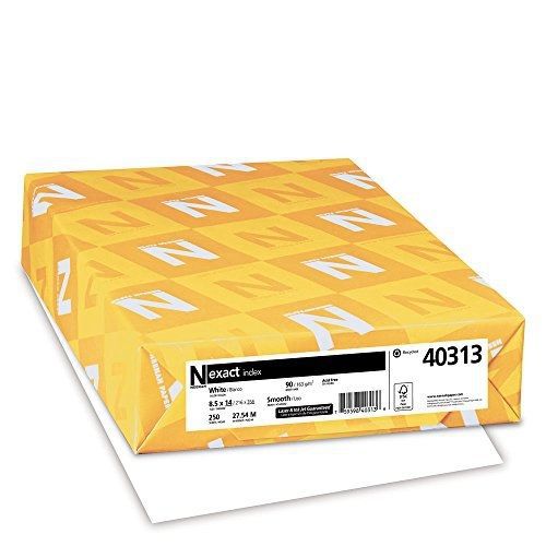 Neenah Exact Index, 90 lb, 8.5 x 14 Inches, 250 Sheets, White, 94 Brightness