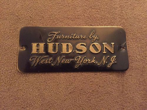 METAL FURNITURE TAG – HUDSON  WEST NEW YORK, N.J.