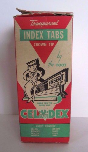 Vintage Cel-U-Dex Index Tabs, 1950&#039;s/1960&#039;s, New Old Stock, NOS