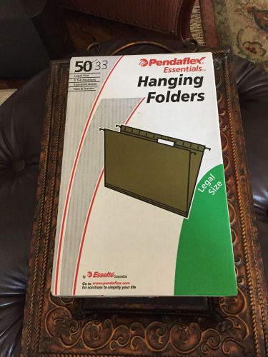 Green legal size Pendaflex Hanging folders New
