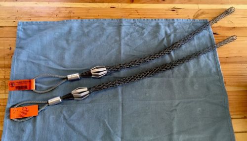 (2) klein tools kpm-075 double-weave flexible-eye pulling grips for sale
