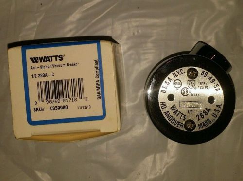 Watts regulator 288 a 1/2 &#034; anti siphon brass vacuum breaker for sale