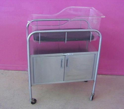 Pedigo Hospital Bassinet Stainless Steel Cart Equiptment Stand Cabinet Table