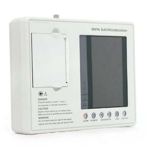 Brand New Portable 3-Channel Color 7 inch LCD Electrocardiograph with 250 Cases