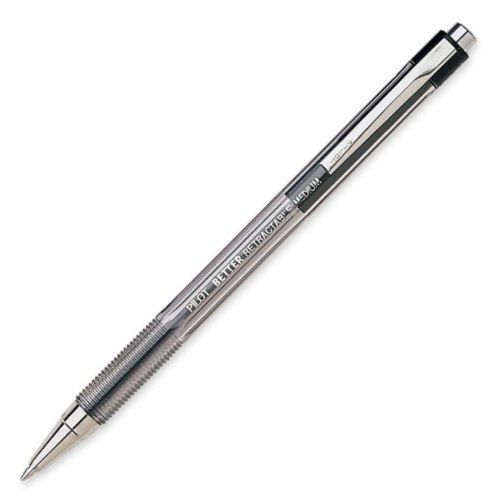 Pilot The Better Retractable Ballpoint Pens Medium Point Black Ink Dozen Box ...