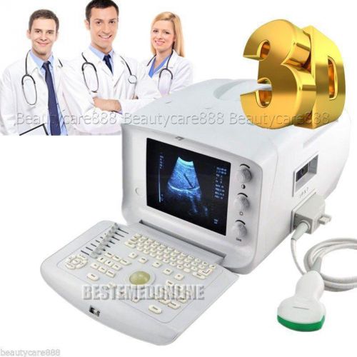 Portable ultrasound scanner machine system+3.5mhz convex probe +good test+3d for sale