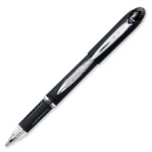 Uni-ball jetstream stick bold point roller ball pens 12 black ink pens (33921) for sale