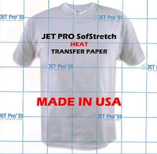 Jet-pro sofstretch inkjet heat transfer paper 8.5&#034; x 11&#034;  30pk world-paper for sale