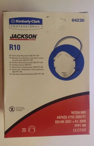 Jackson Safety 64230 R10 N95 Particulate Respirators 1 case 20 masks *FAST SHIP*