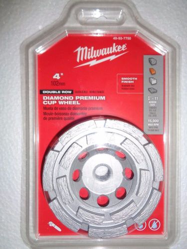 Milwaukee 49-93-7750 4 in. Diamond Cup Wheel Double Row