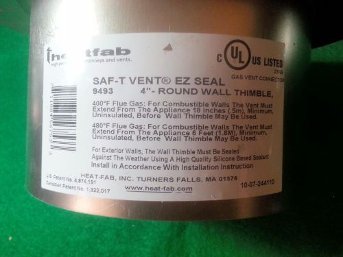 Saf-t Vent EZ Seal 9493 4&#034; Round Wall Thimble New,I can ship faster,If needed