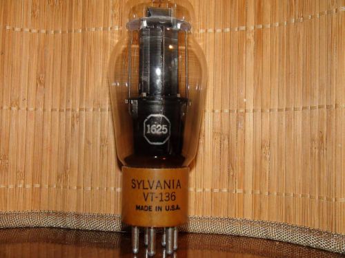 Vintage Sylvania VT 136 1625 87 Brown Base Stereo Tube #1208 784 44