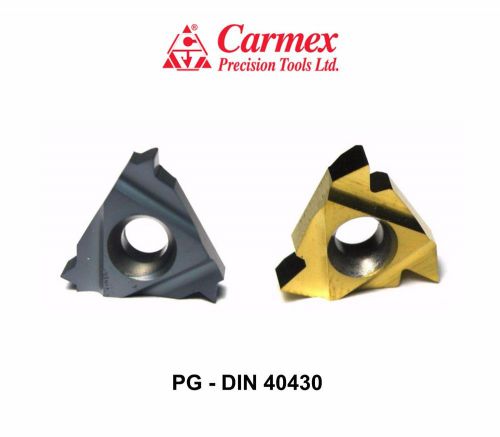 5 Pcs. Carmex Carbide Thread Turning Inserts PG - DIN 40430 Grade BMA / BXC
