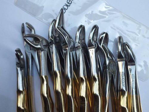 Dental Forceps Bionet Upper Lower Root Molor Premium Anatomical Set of 10 ADDLER