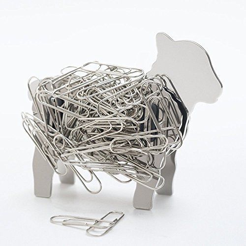 Lamb Sheep Design Stainless Steel Metal Magnetic DIY Binder Paper Clip Holder