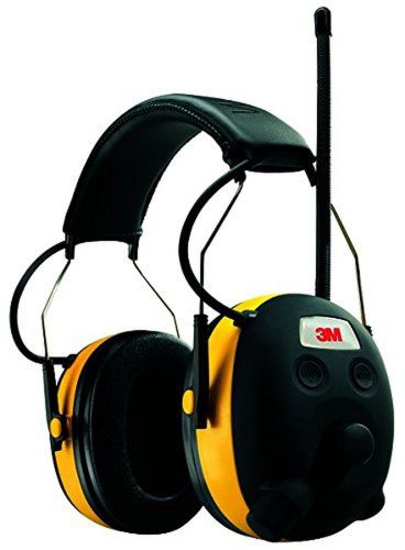 3m tekk worktunes hearing protector mp3 compatible with am/fm tuner wired for sale