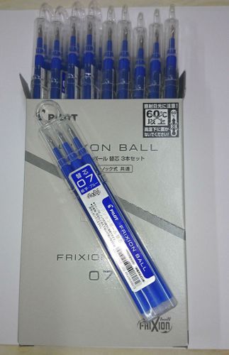 30pcs Pilot FriXion Refills 0.7mm Roller pen with plastic case Blue Erasable