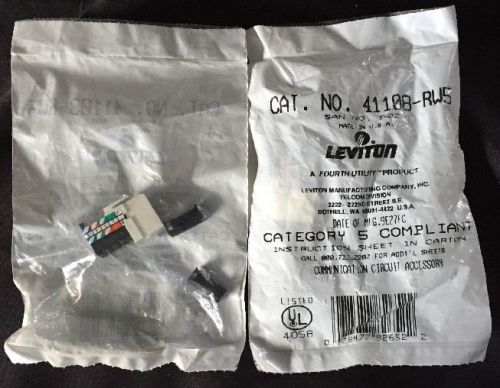 LOT OF 2 LEVITON 41108-RW5 Ethernet Port Snap Quickport