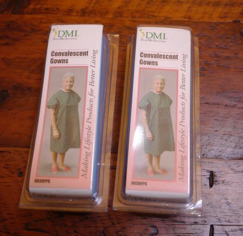 Pair of NEW NIB DMI Light Blue Adult Convalescent Hospital Gowns XL 8030FPG