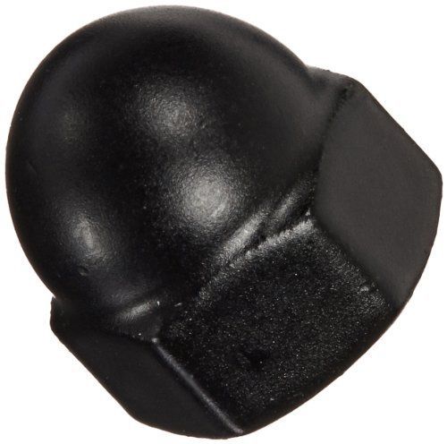 Small Parts Steel Acorn Nut, Black Powder-Coated Finish, Right Hand Threads,