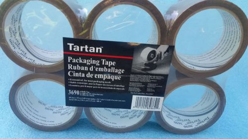 3M/Tartan 36 Rolls Tan Carton Sealing Packing Tape Shipping 1.89 1.8 Mil 55 yard