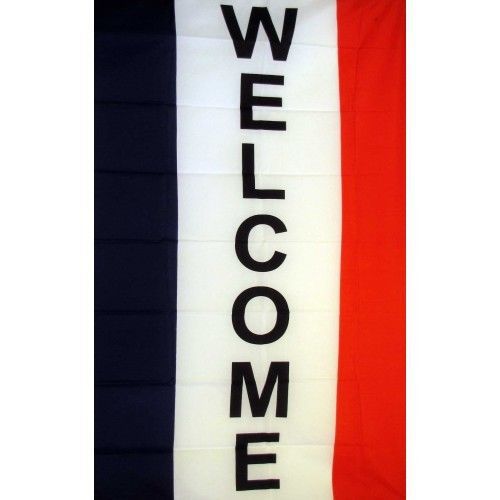 Welcome Vertical 3ft x 5ft  Banner Advertising Flag